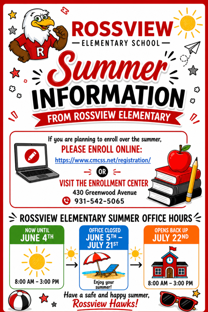Flyer highlighting important back to school dates which are included in the message above the image